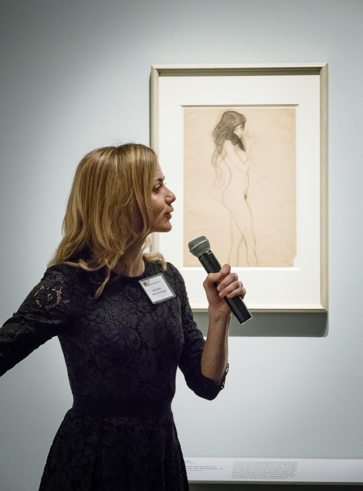 Katie Hanson at "Klimt, Schiele: Drawn."